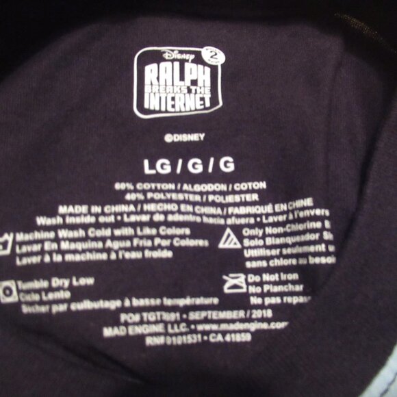 Wreck it Ralph Boys Long Sleeve Tee Size L New w Tags - Picture 4 of 4